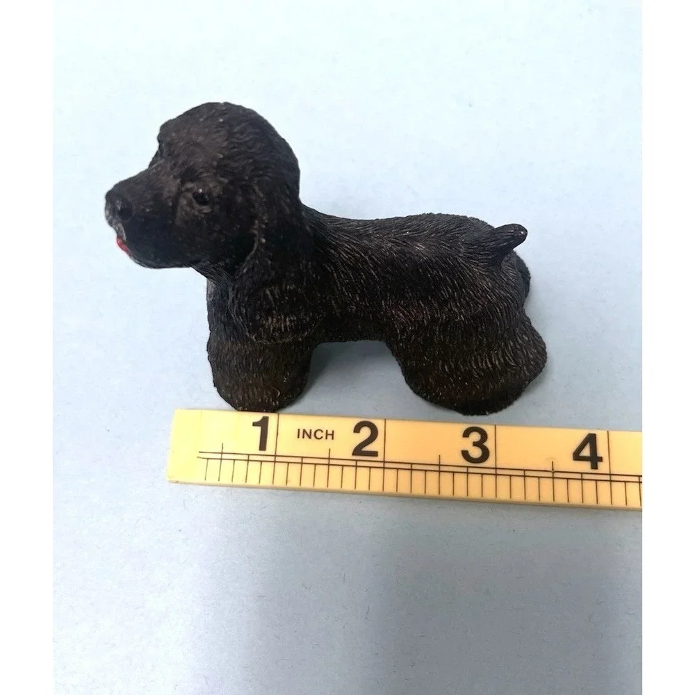 Lot Of 2 Stone Critters Black‎ Cocker Spaniel Dog Breed Figurines Puppies